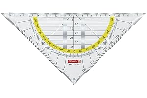 3 Stück Brunnen 1049754 Geometrie-Dreieck/Geodreieck für Schule und Büro 16 cm, glasklar)