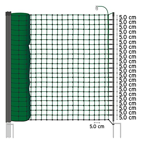 25m Elektronetz 110cm für Hundezaun Katzenzaun zur Sicherung des Gartens - 2