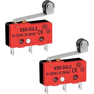 Microinterruttore SS-05SR A Rullo Simulato: 5A 125VAC / 3A 250VAC, Fatto A Taiwan