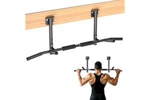 ONETWOFIT Barre de traction murale 3 en 1, montage sur poutre, montage au plafond, Heavy Duty pour l'intérieur et la maison, la gym (charge maximale 200 kg)