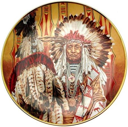 Western Heritage Museum Chief Of The Piegon Blackfoot Tom Beecham Native American Plate CP2578