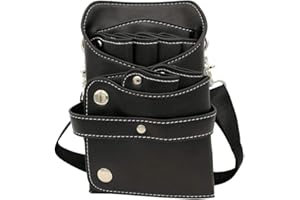 DHONGF Bolsa herramientas de peluqueria Cartuchera peluqueria Bandolera peluqueria profesional Bolsa Tijeras Peluqueria Puede acomodarse Tijeras Peine Tijeras Electricas Tijeras peluqueria canina 281 Negro