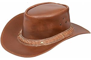 INFINITY LEATHER Kowbojski australijski kapelusz, westernowy, z prawdziwej skóry
