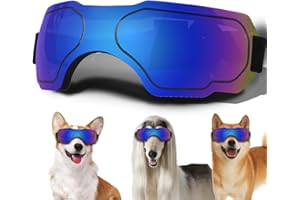 NICERINC PET Medium Dog Sunglasses, Dog Goggles with Adjustable Strap UV Protection Winproof Dog Puppy Sunglasses, Suitable for Medium Dog Pet Glasses, Dogs Eyes Protection