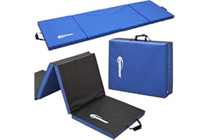 EYEPOWER Colchoneta de Entrenamiento Gimnasia XL 200x60x5cm Plegable Azul