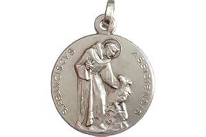 I G J 925 Sterling Silver Saint Francis from Assisi Medal - Patron of Europe