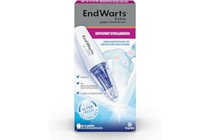 EndWarts EXTRA: Stielwarzen behandeln, Vereisungsmittel zur Behandlung von Stielwarzen an Hals, Brust & Achseln, 9-Einweg-Spitzen & 9 Pflaster, Aufnäher,Spray