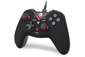 IFYOO-V108-Red V-one Wired USB Gaming Controller Gamepad Joystick for PC (Windows XP/7/8/10) & Steam & Android & PS3 - [Red]