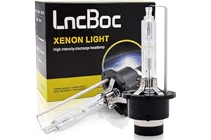 LncBoc D2S HID Xénon 35W 6000K Ampoule de Remplacement Kit Cool Blanc Métal Stents 3200LM 12V Lampe de Conversion de Phare de Voiture lot de 2