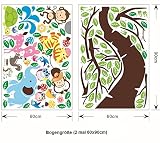 HALLOBO® Wandtattoo XXXL Eulenbaum Baum Eulen Eule Vogel Wald Tier Wandaufkleber Wandsticker Kinderzimmer Kinder baby - 4