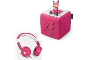 tonies Boxine Toniebox Starter Set Pink with Creative Tony + Children's Headphones Lauscher