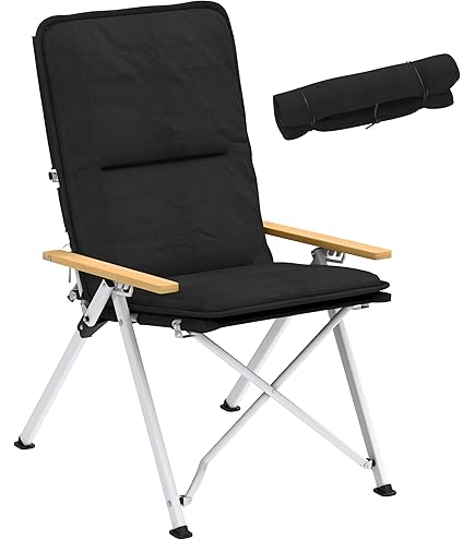 Chaise Hamac Pliable De Jardin/Camping Outsunny - Fauteuil Suspendu Avec Coussin - Charge Max 120 Kg - Noir