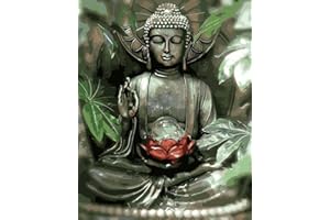 Meecaa Malen nach Zahlen, Buddha-Lotus-Set für Erwachsene, Anfänger, DIY-Ölgemälde, 40,6 x 50,8 cm (Buddha, ohne Rahmen)