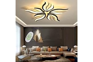 LANEKD Lampadario Camera da Letto LED Plafoniera Dimmerabile Soggiorno Bambini Cameretta Soffitto Lampada Moderno Paralume in Acrilico Design Con Telecomando Lampadari Per Cucina Bagno Hotel Ufficio Lampade