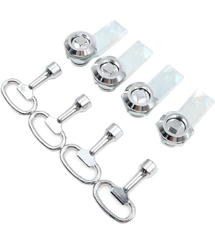 Serratura A Camma Per Armadietto, In Acciaio , Triangolare, Con Chiavi, Per Contatori Di Gas E Porte, Chiavistello Per Porte E Armadietti (2 Pezzi