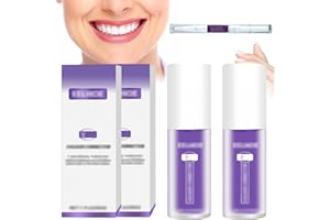 LOPKJ Purple v34 Blanqueador Dental 3pcs Color Corrector Dientes Pasta Morada Profesional Teeth Whitening