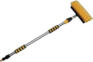 PETEX 432340 teleskopowa szczotka do mycia, żółta, ok. 109-165 cm