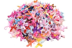 DUORIES 200er Geschenkschleifen,Klein Satinschleife Deko Schleifen für Hochzeit Weihnachten Party Geburtstag Geschenk Scrapbooking Zuckertüten Taufe Streudeko DIY Nähen Haarschmuck Unterwäsche,2.5x3cm Bunte