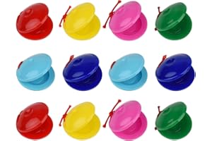 AOVNA Finger Castanets Colorful Musical Castanets Percussion Instrument Rhythm Toys for Kids Party Classic (12)