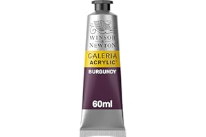 Winsor & Newton 2120075 Galeria Acrylfarbe, hohe Pigmentierung, lichtecht, buttrige Konsistenz, 60 ml Tube - Burgunderrot