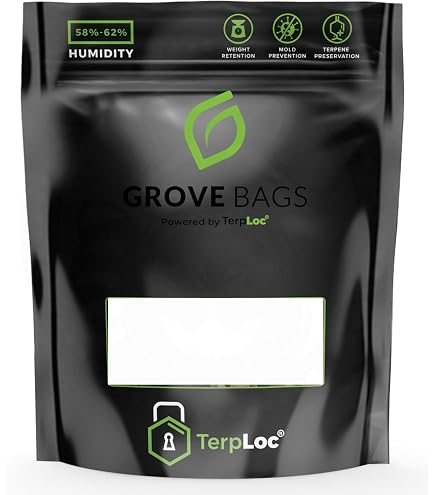 Grove Bags Lot De 10 Sacs Conservation Humidité Contrôlée 58-62% – 20x30x5 Cm – Fenêtre Visu, Réutilisables, Anti-Odeurs, Protection UV – Fermeture Zipper