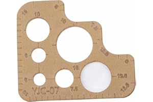BAOFUYA Klare Acryl Kreisschablone, Runde Ecke, Lineal, Leder, Positionierungswerkzeug, Schablone, Ecke, Loch, Schablone (A)