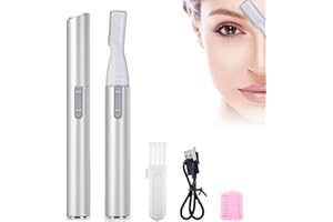 ‎DELAMIYA Elektrorasierer, Verbesserter Augenbrauen-Trimmer USB Augenbrauen Rasier Trimmer Tragbarer Funstant Präzision Gesichtshaarschneider für Frauen elektrischer Augenbrauenrasierer mit Kamm Präzisionsrasur