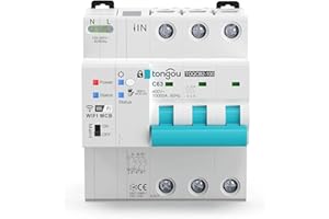 SPORTARC per Tuya MCB WIFI Interruttore di Misurazione, Interruttore Intelligente, Timer per Smart Life Telecomando Wireless, 3P