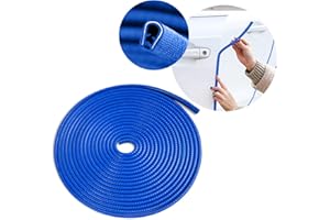 CGEAMDY Protector Puertas Coche, 5m Protector de Bordes de Goma Universal para Coches, Protector de Bordes del Coche en Forma de U, Se Adapta A la MayoríA de los Coches (Azul)
