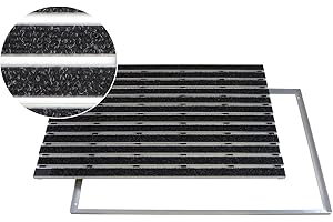 ACO Self® Schuhabstreifer Rips Anthrazit mit Alu Winkelrahmen 75 cm x 50 cm (B x H)