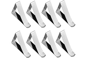 SUSIRE 8pcs Tablecloth Clip Stainless Steel Clamps: Picnic Table Clips Thicker Stainless Steel Table Cover Clamp Flexible Table Cloth Holders for Patio,Picnics,Camping,Marquees Weddings Graduation Party