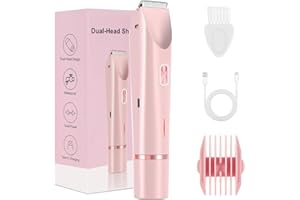 SYYHSYAL Glow Aura Bikini Shaver,Glowshave 2-in-1 Women's Body Shaver, Waterproof Electric Bikini Trimmer for Women (Pink)