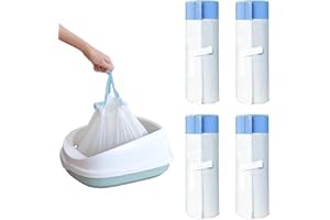 RMAN 60 pezzi Sacchetti Lettiera Gatto xxl di 90×50cm Gatto Accessori per Biodegradabile, Durevole, Antigraffio, Resistenti, Dimensioni Drandi e Medie