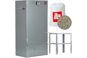 ITA Fumoir 7001 - Set Smoker avec Table - Armoire à Fumage avec thermomètre - Acier allié - Qualité UE, Direct Fabricant - 81 cm avec 3 Niveaux