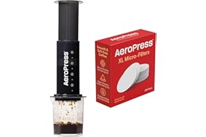 YESEATIS AeroPress - Nouveau pack spécial avec cafetière XL + 200 microfiltres supplémentaires