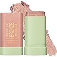 Highlighter Makeup Stick - Waterproof Glitter Cream Highlighter - Bronzer Contour Face Makeup - Long-lasting 3-in-1 Multi Uses for Face Body Eyeshadow (2#soft glow)