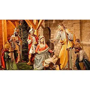 Pitaara Box Christmas Nativity Scene Peel & Stick Vinyl Wall Sticker 35.4 X 19.9Inch