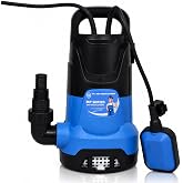 CRI Single Phase MP- Series, 0.5Hp/400W Submersible Sewage Pump with Float Switch (7000 L/H, Head 5m) I Water Drainage Pump |