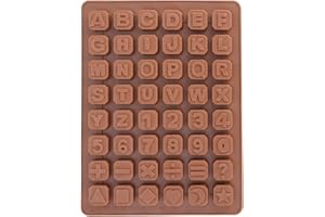 Seifenprofis 48 lettres chiffres A-Z caractères spéciaux cube moule en silicone moule à savon moule à chocolat 24 * 18 * 1.5 cm