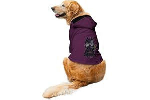 Ruse Pet Darkest Knight Printed Full Sleeves Dog Autumn Winter Hoodie Jacket/Apparel/Clothes/Jackets Gift for Big and Small Dogs.(Purple/S)