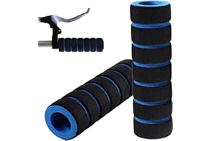 JEEZAO Poignées de Guidon de Vélo, Antidérapante Poignée de Vélo pour Scooter Cruiser Chaise Roulante en Vélo Éponge 1 Paire