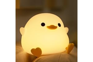 ‎YUANDIAN YuanDian Dodo Duck LED Nachtlicht, Veilleuse enfant, Niedliche Silikon-Enten-Lampe für Schlafzimmer, Wohnzimmer - Wiederaufladbar, Touch Sensor Nachttischlampe