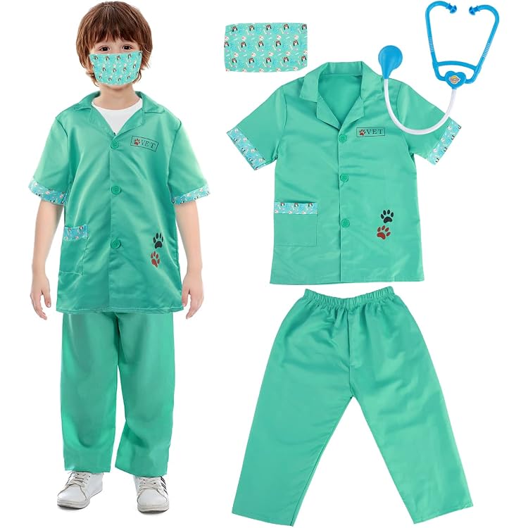 Girls Doctor Nurse Costume Outfit For Book Week Or Dress-Up - Complete Set, Polyester, Role Party Brand