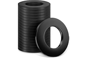 Jeboler Unterlegscheiben M8 Schwarz, 25 Stück Edelstahl Beilagscheiben DIN 125 A2 V2A Karosseriescheiben Flach Unterlegscheiben, Rostfreie Flat Washers für Schrauben & Muttern & Gewindestange