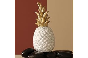 PIGPIGFLY Pineapple Ornaments, Modern Living Room Ornaments, Decorative Figures, Decorative Living Room, Home Store Decoration, Office Decorations, Polyresin, Gift 15 cm (White)