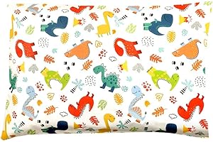 ALMATEX SRL Federa per cuscino culla bambino linea SEBASTIAN, cm 30x40, idea regalo (DINOSAURO)