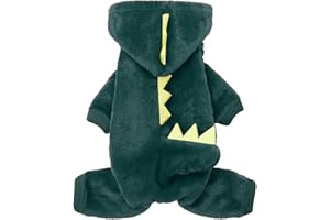 JAXICH Dogs Clothes Small Pet Costume Halloween Dinosaur Costume Dog Clothing Puppy Outfits Funny Apperal Dog Jumpers Small