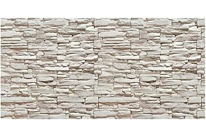 Camiraft 45x100cm 3D Wall Panels Brick Effect,Wall Ceiling Tiles Cladding PVC Panel Tile,Stone Look,Decorative Brick Slip Panels for Kitchen,Livingroom,Accent Wall,Bedroom,2 Pack