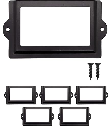20 Porte-étiquettes Métal Bronze 70x33mm – Pour Tiroirs Classeurs – Uxcell