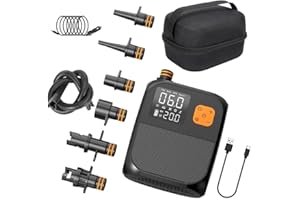 JOYFAN 25PSI Pompe Sup Rechargeable, 8000Ah Pompe Paddle Board Auto-Arrêt, Gonflage/Dégonflage 2 Étapes, Pompe électrique Portable pour Paddle, Kayak, Aile, Cerf-Volant, Tente, Bateau, Matelas